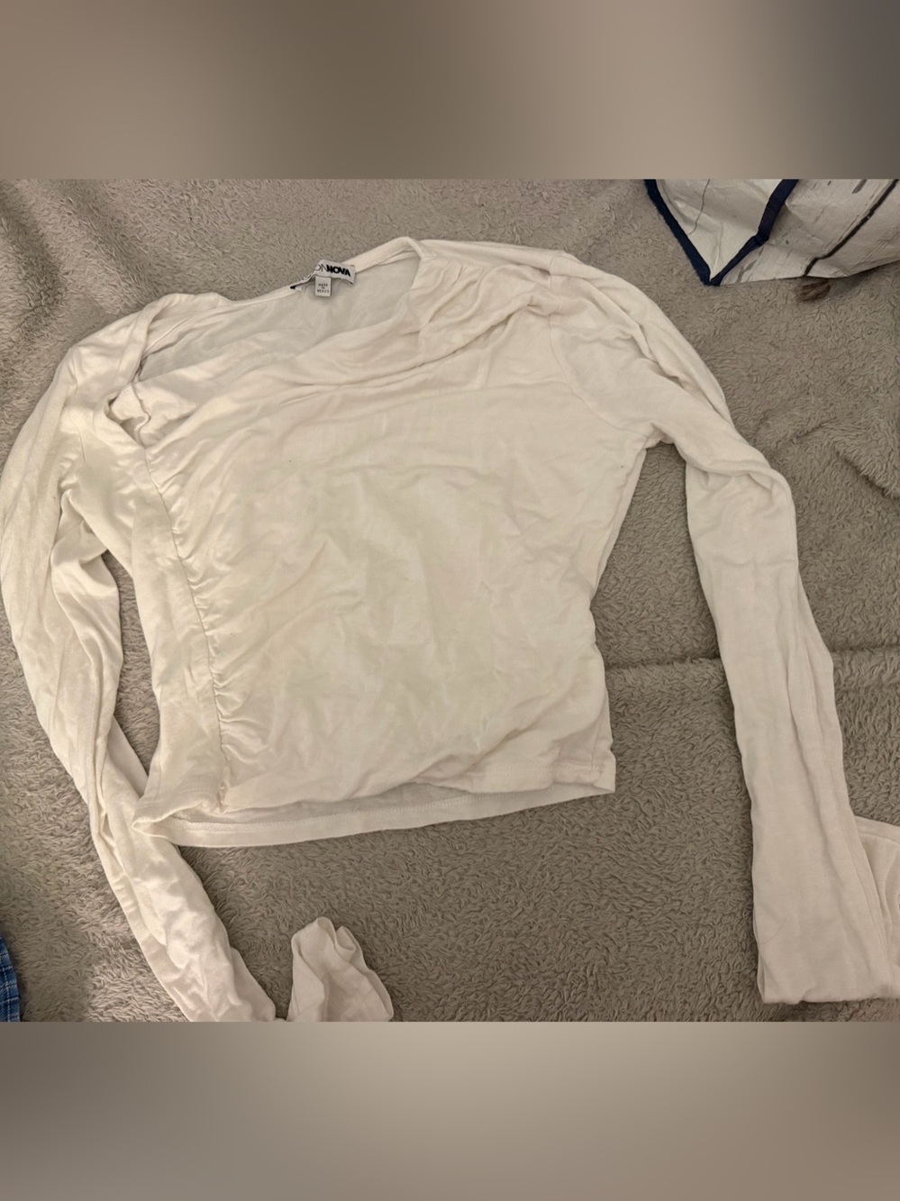 Fashion Nova Long Sleeve Top in White